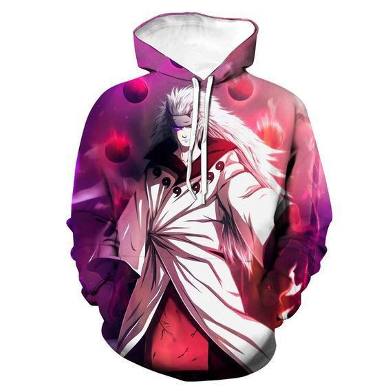 Naruto Anime Uchiha Madara 3D All Over Print Hoodie, Zip Hoodie
