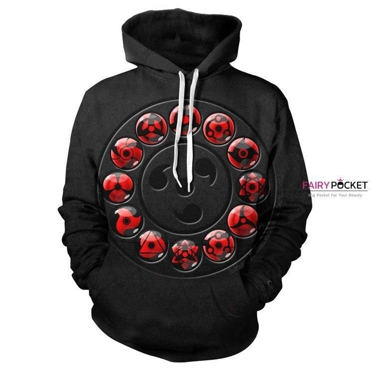 Naruto Black 3D All Over Print Hoodie, Zip Hoodie