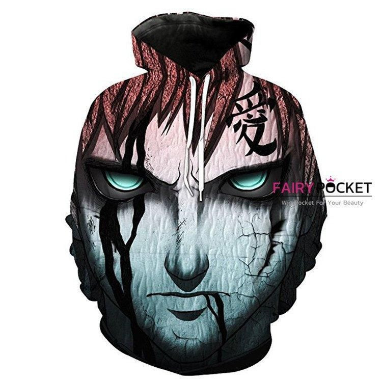 Naruto Gaara 3D All Over Print Hoodie, Zip Hoodie