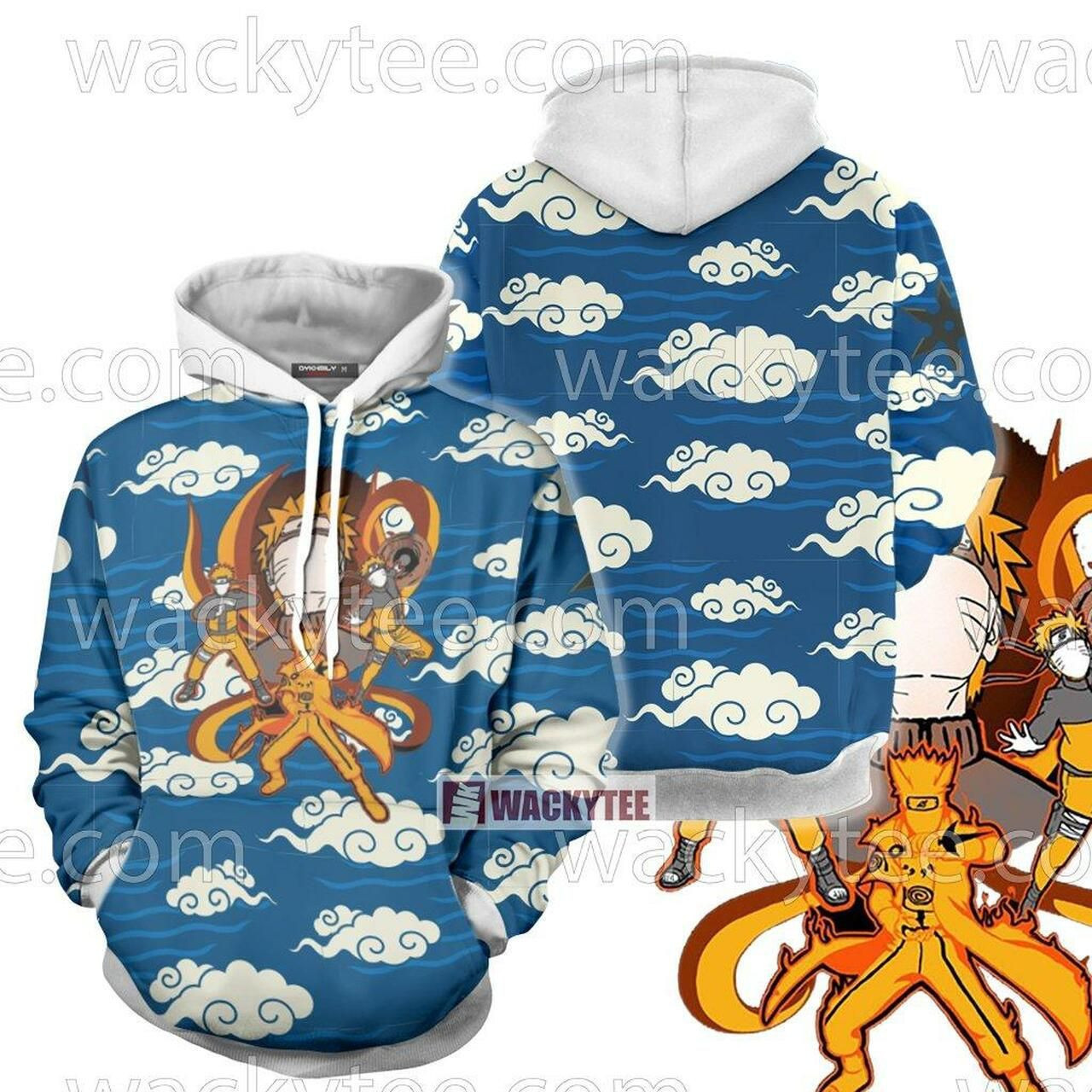 Naruto Hand Sign Cosplay 3D All Over Print Hoodie, Zip Hoodie