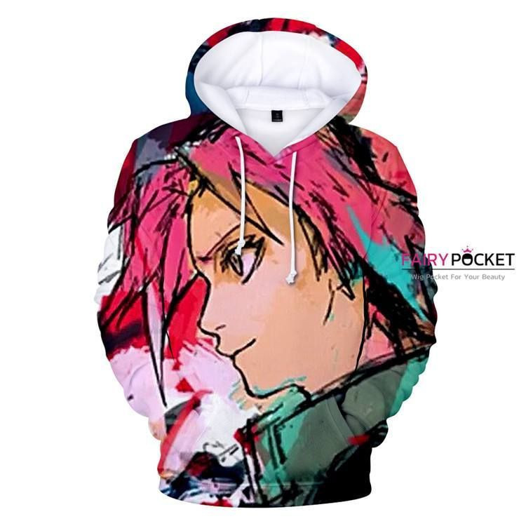 Naruto Haruno Sakura Red 3D All Over Print Hoodie, Zip Hoodie