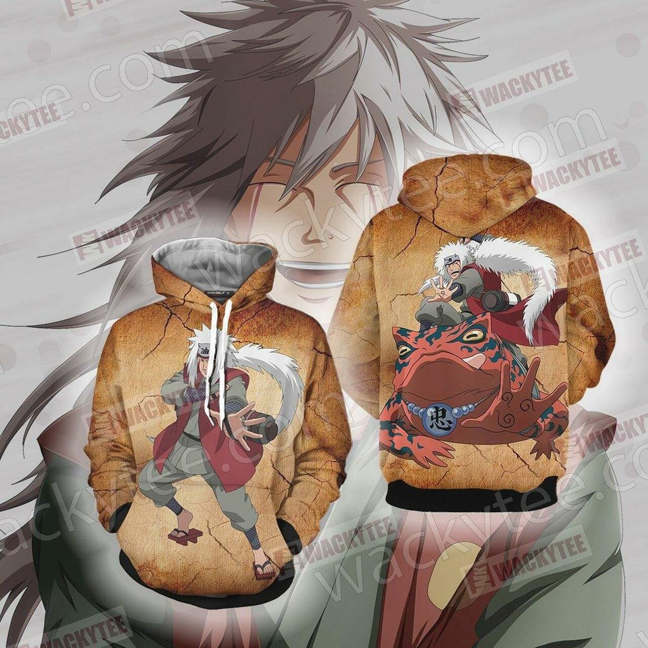 Naruto Jiraiya Unisex 3D All Over Print Hoodie, Zip Hoodie