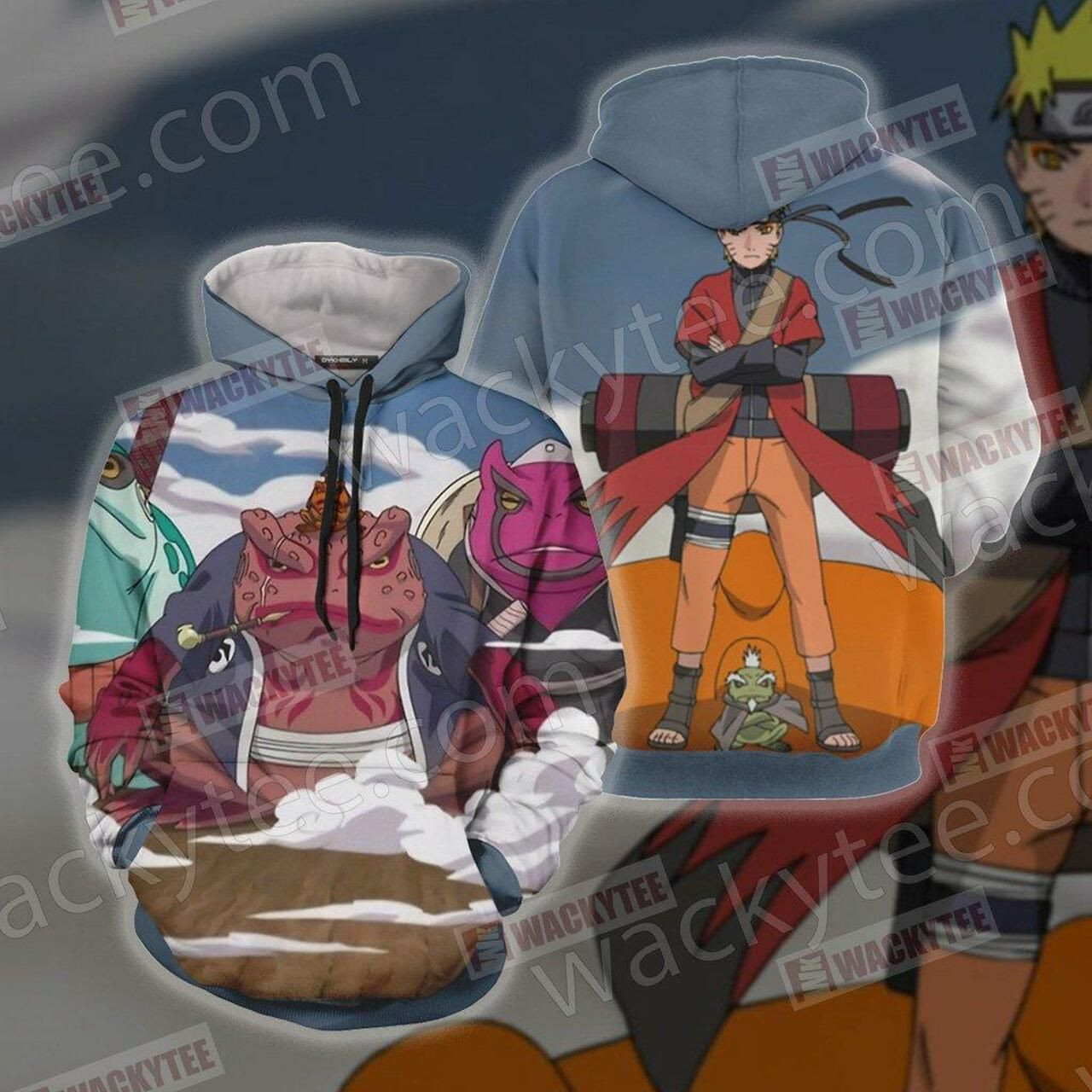 Naruto Naruto And Gamabunta 3D All Over Print Hoodie, Zip Hoodie