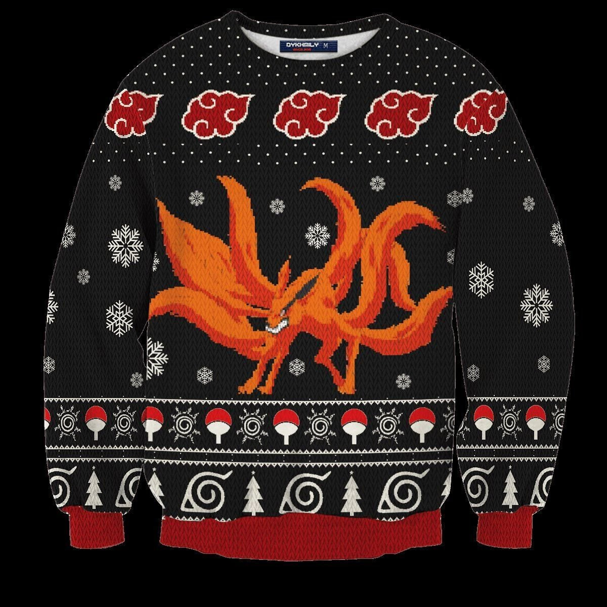 Naruto Nine Tailed Ugly Christmas Sweater Adult 3D Funny Matching for family