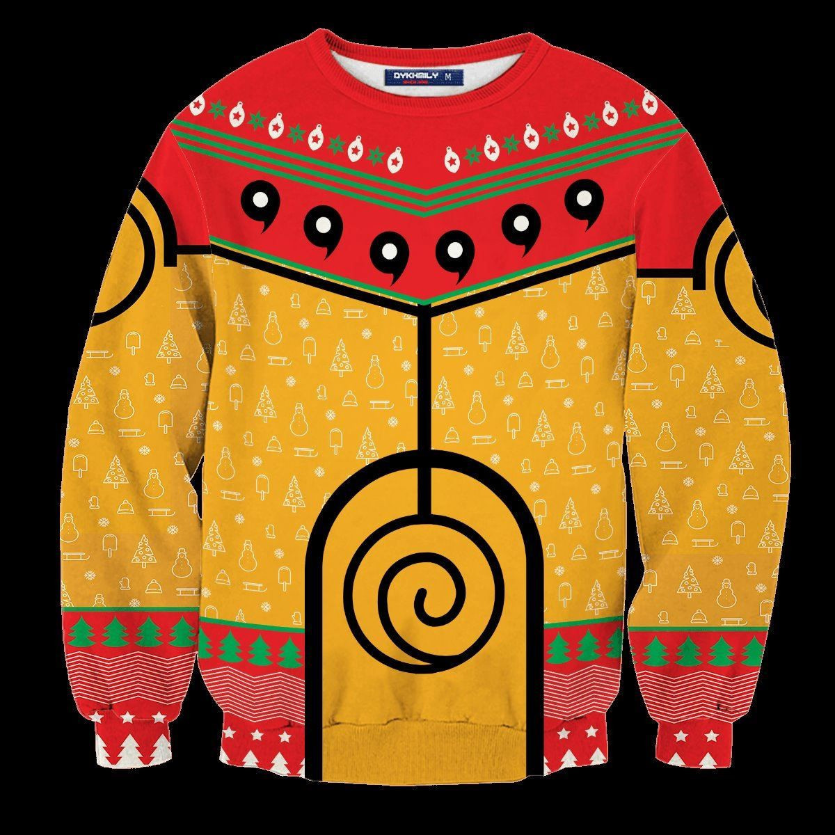 Naruto Nine Tails Ugly Christmas Sweater Adult 3D Funny Matching for family
