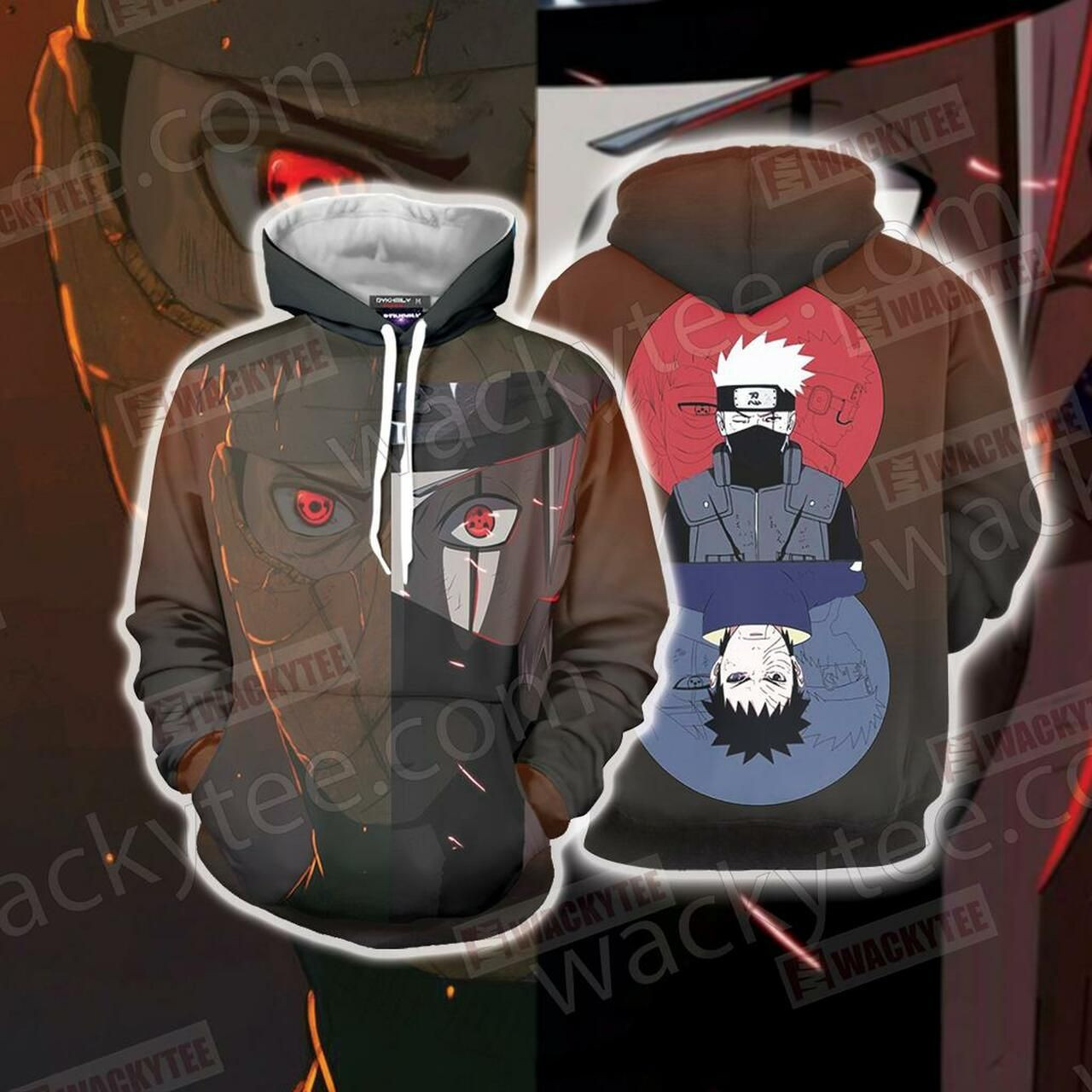Naruto Obito And Kakashi 3D All Over Print Hoodie, Zip Hoodie