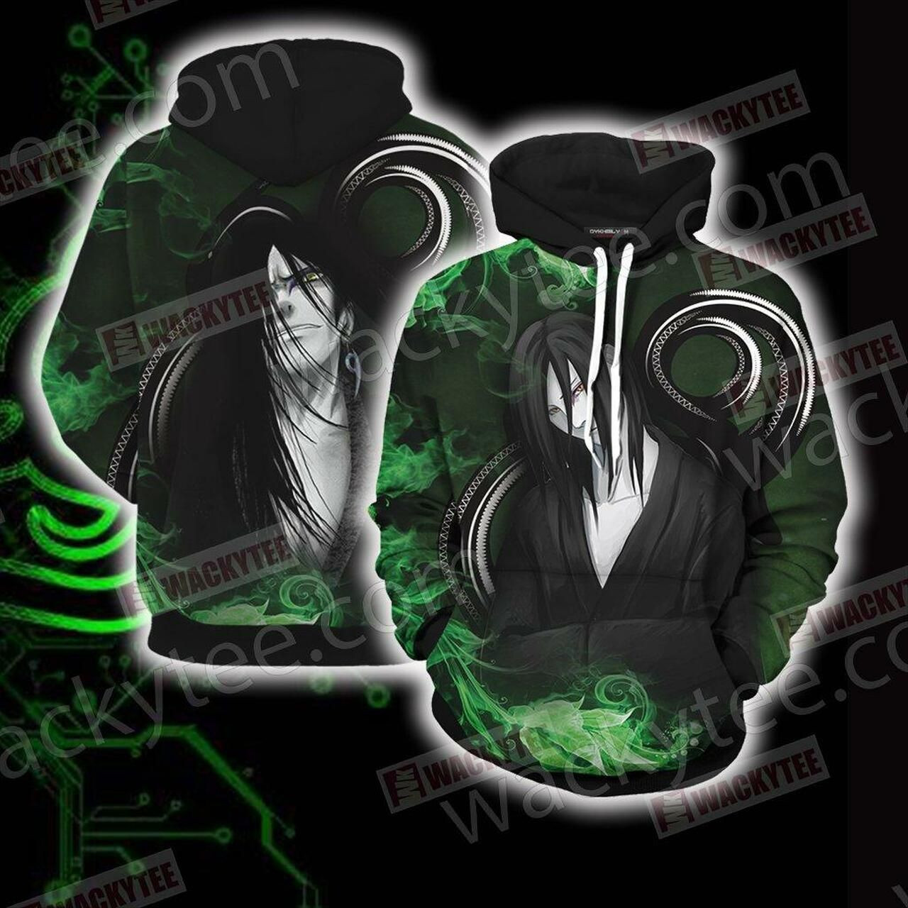 Naruto Orochimaru Unisex 3D All Over Print Hoodie, Zip Hoodie