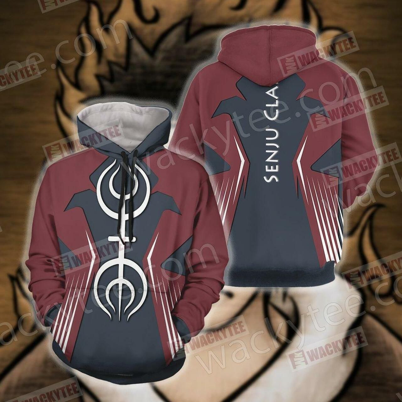 Naruto Senju Clan Unisex 3D All Over Print Hoodie, Zip Hoodie