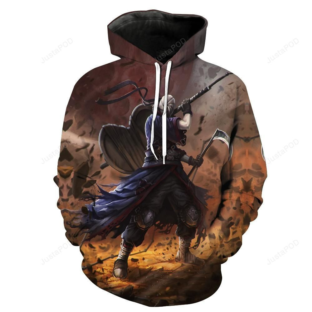 Naruto Shippuden Legendary Obito Uchiha Gunbai Weapon 3D All Over Print Hoodie, Zip Hoodie