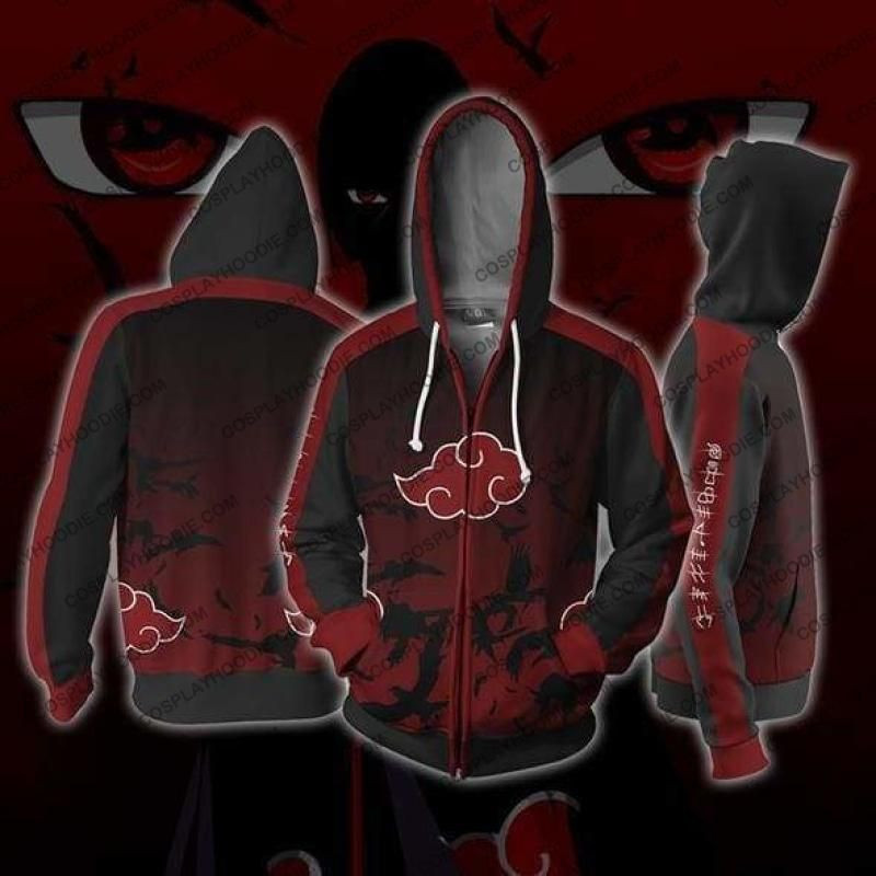 Naruto Uchiha Itachi Akatsuki 3D All Over Print Hoodie, Zip Hoodie