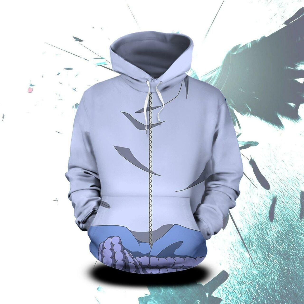 Naruto Uchiha Sasuke Cosplay 3D All Over Print Hoodie, Zip Hoodie