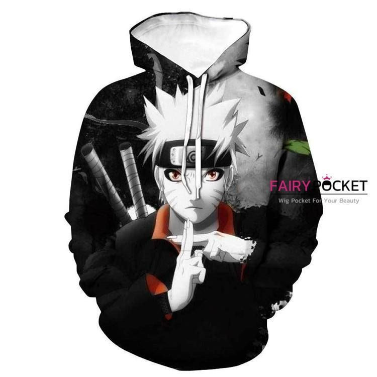 Naruto Uzumaki Naruto Black 3D All Over Print Hoodie, Zip Hoodie