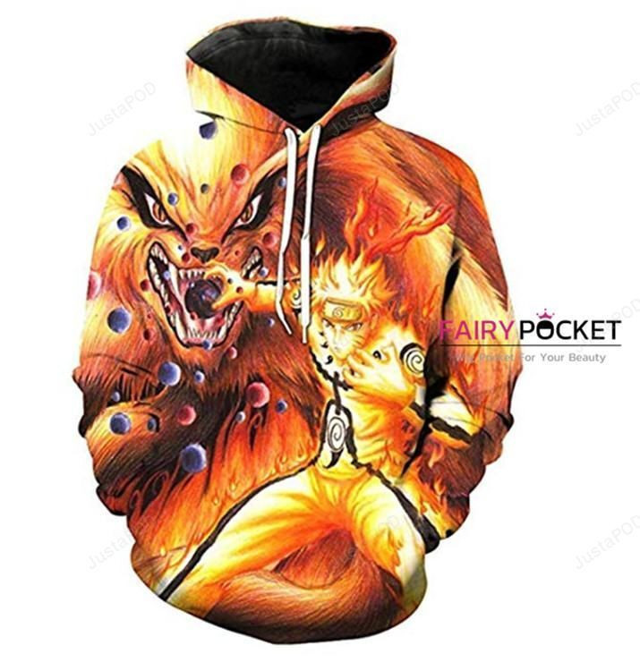 Naruto Uzumaki Naruto Kurama 3D All Over Print Hoodie, Zip Hoodie