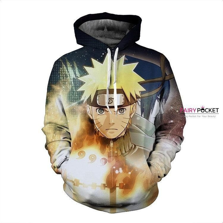 Naruto Uzumaki Naruto Uchiha Sasuke 3D All Over Print Hoodie, Zip Hoodie
