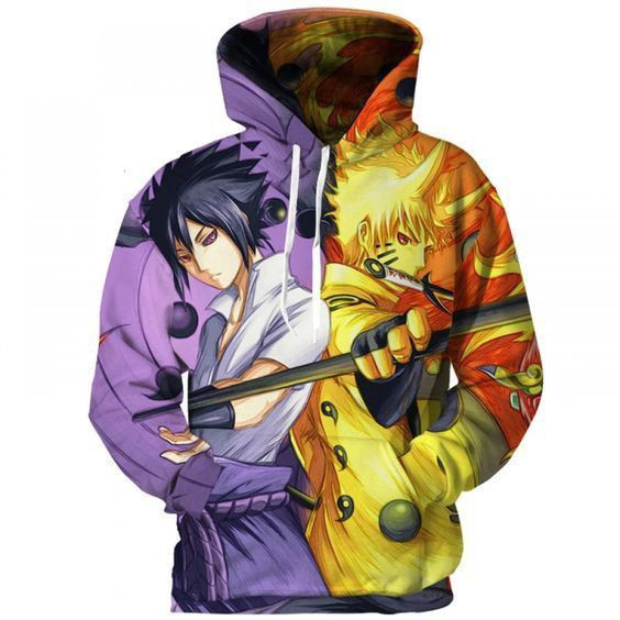 Naruto Vs Sasuke 3D All Over Print Hoodie, Zip Hoodie