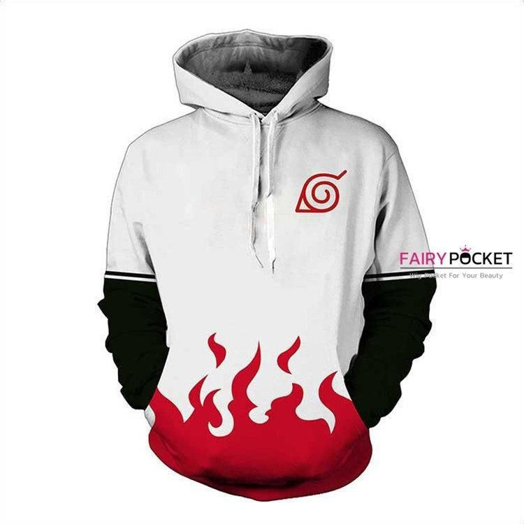 Naruto White 3D All Over Print Hoodie, Zip Hoodie