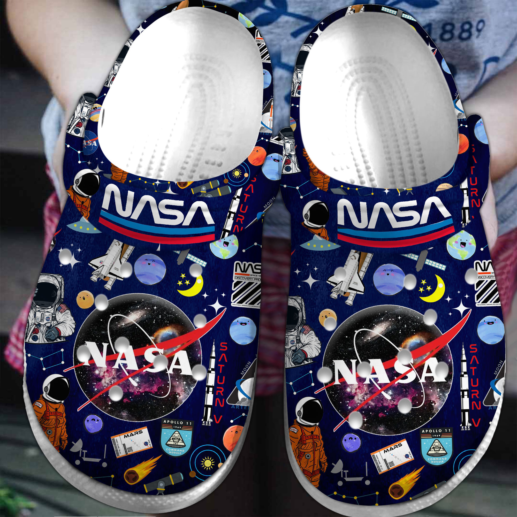 NASA Crocs Crocband Clogs Shoes Comfortable For Men Women and Kids