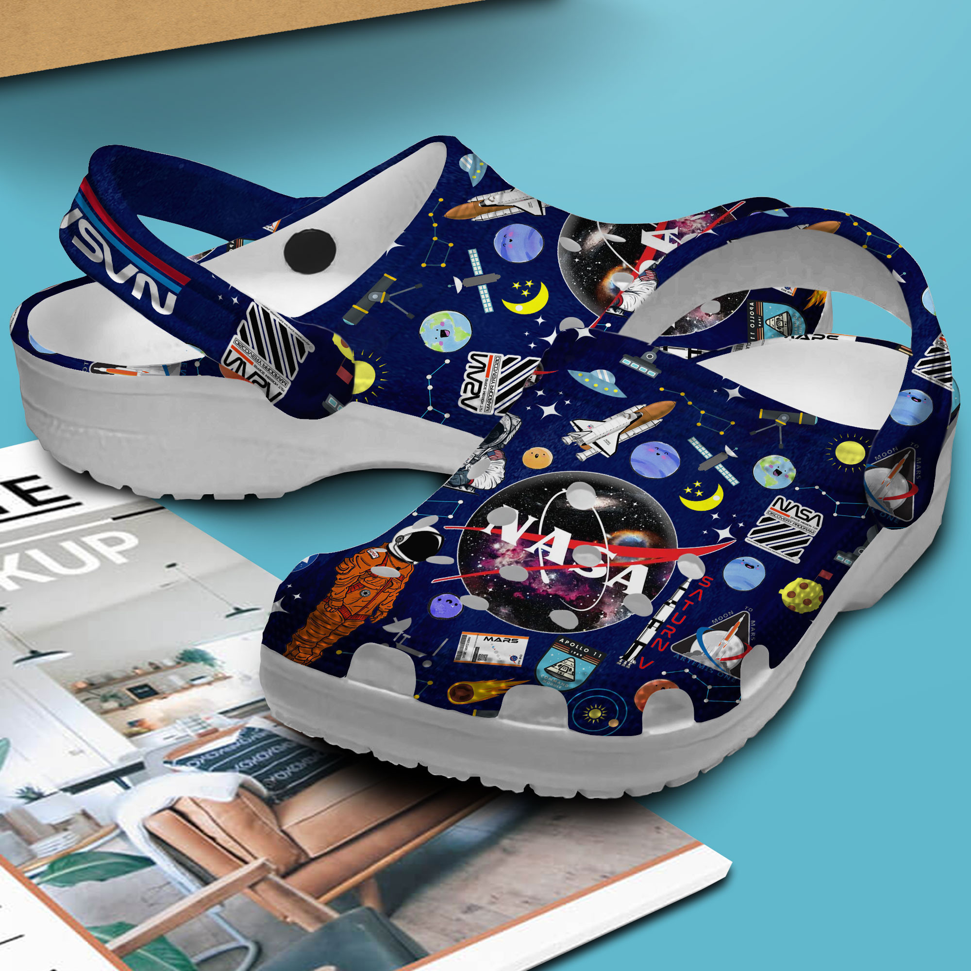 NASA Crocs Crocband Clogs Shoes Comfortable For Men Women and Kids - Image 3