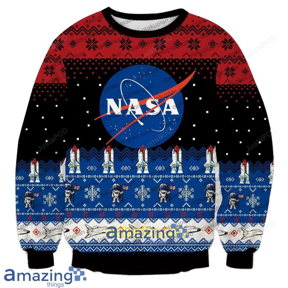 Nasa Logo Ugly Christmas Sweater Adult 3D Funny Matching for family