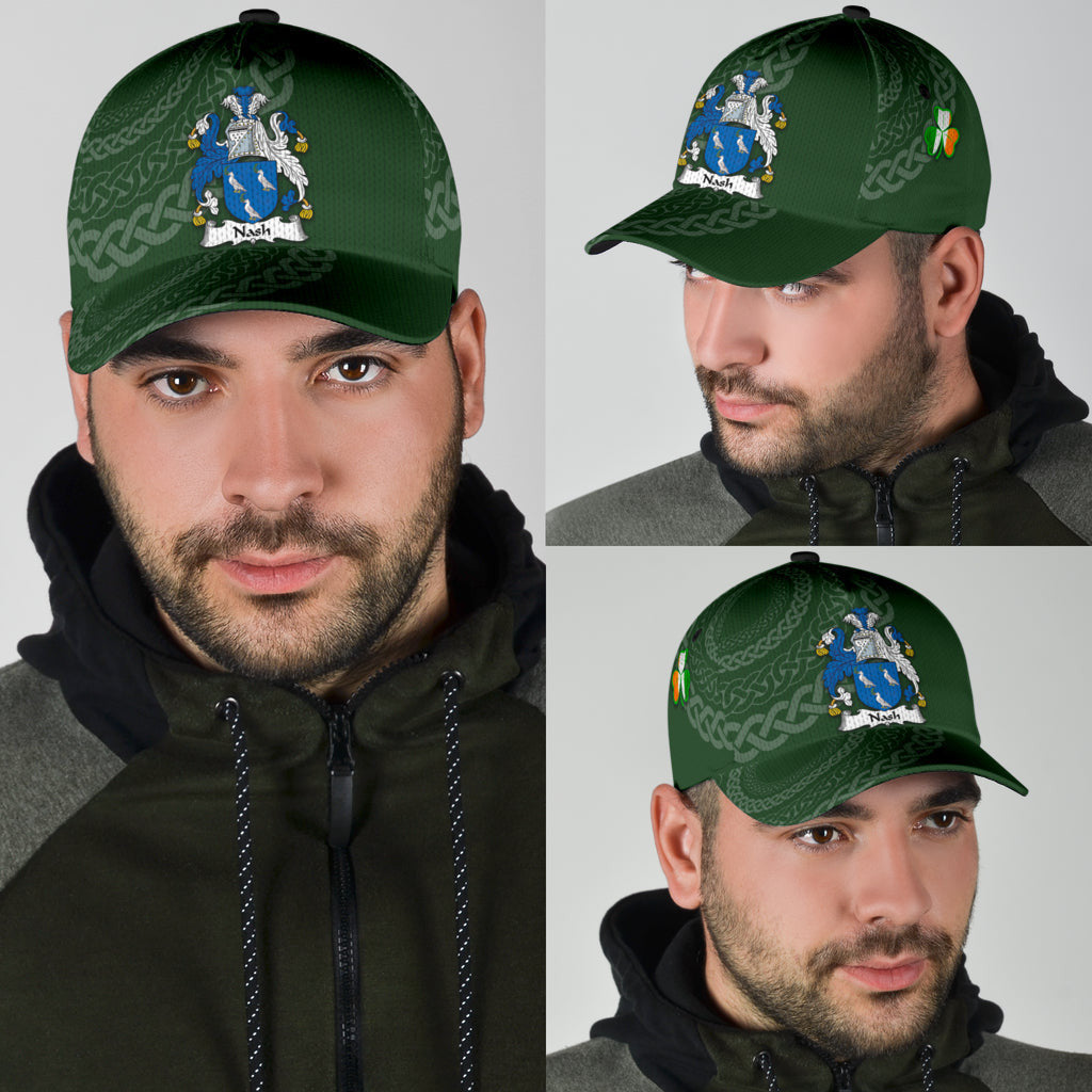 Nash Coat Of Arms - Irish Family Crest St Patrick's Day Hat Classic Cap Trucker Hats Custom Hats Gifts For Men & Women