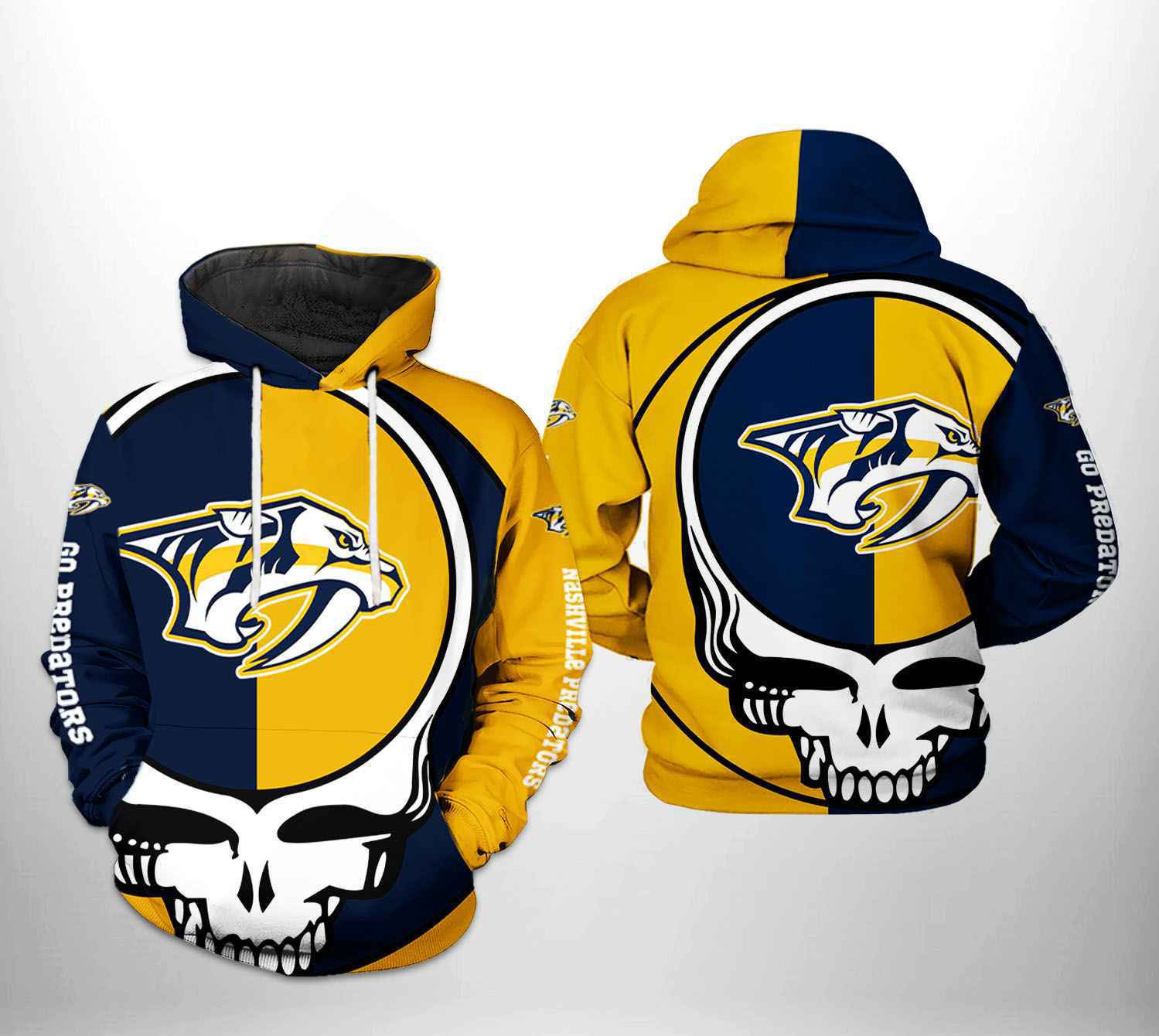 Nashville Predators NHL Grateful Dead 3D All Over Print Hoodie, Zip Hoodie