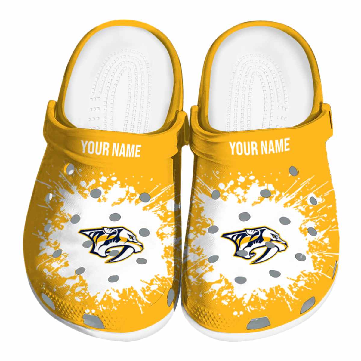 Nashville Predators NHL Sport Crocs Crocband Clogs Shoes Comfortable For Men Women and Kids