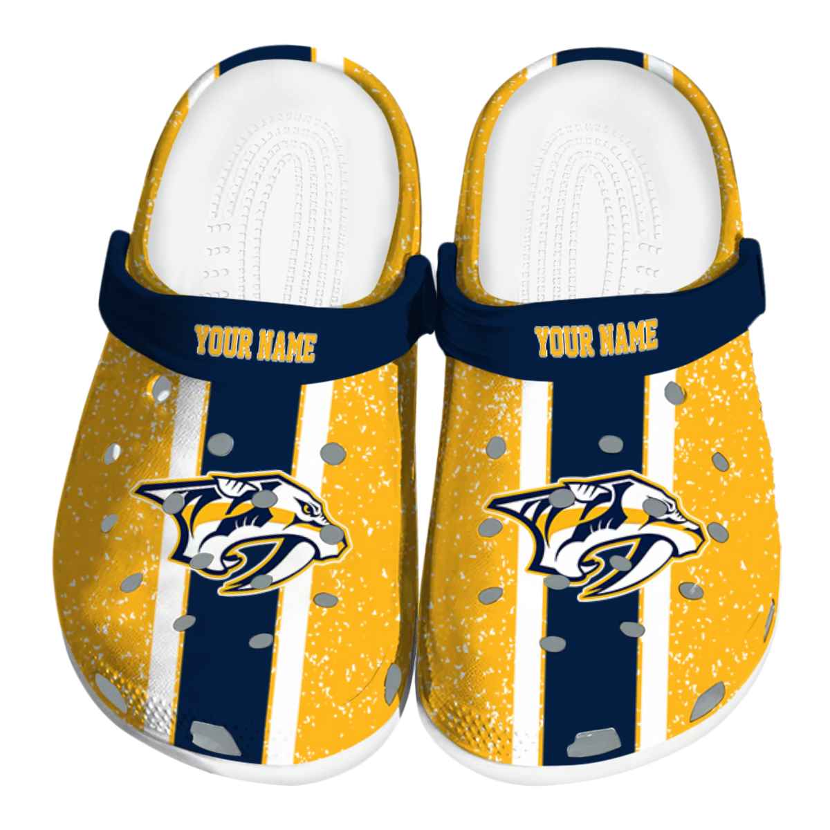 Nashville Predators NHL Sport Crocs Crocband Clogs Shoes Comfortable For Men Women and Kids