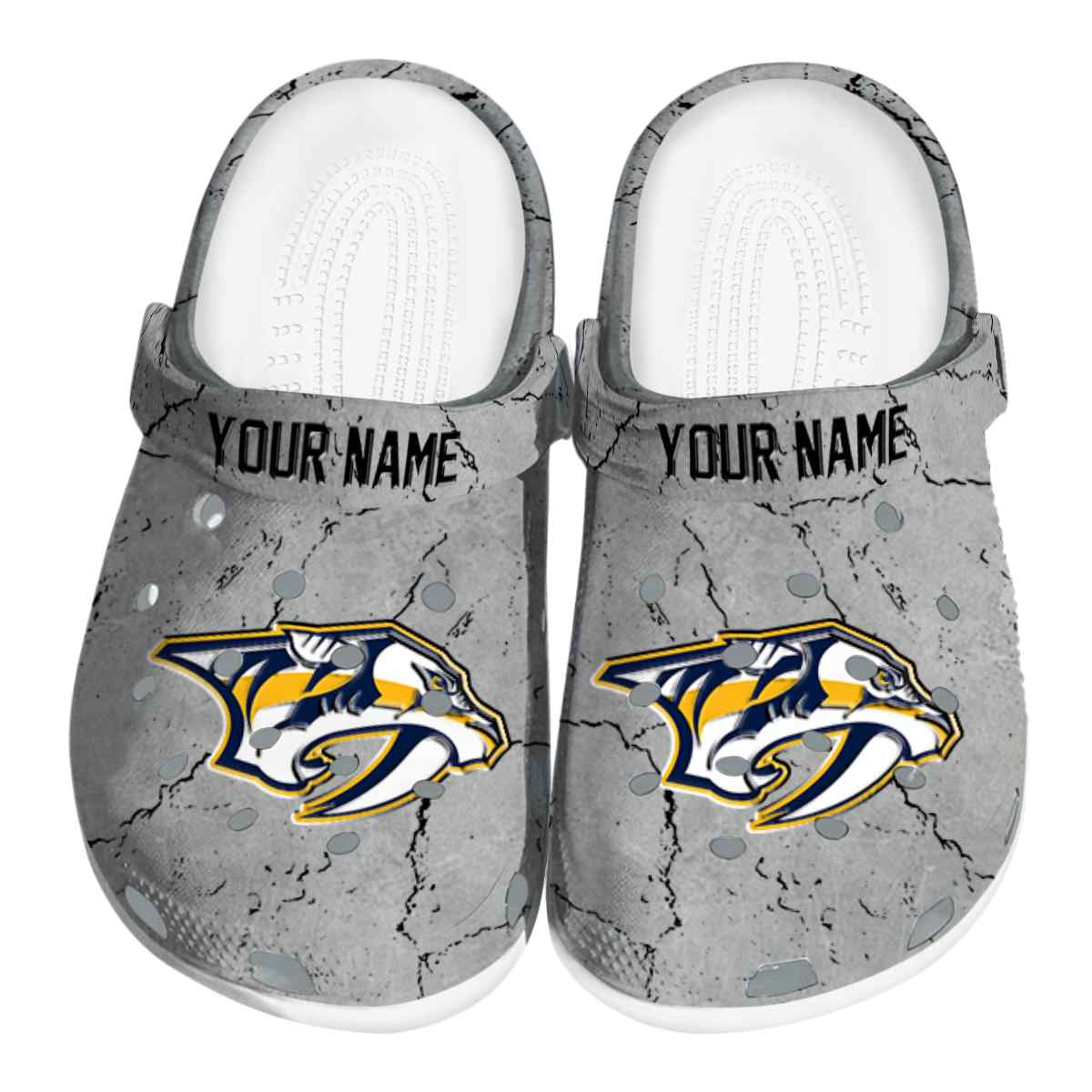 Nashville Predators NHL Sport Crocs Crocband Clogs Shoes Comfortable For Men Women and Kids