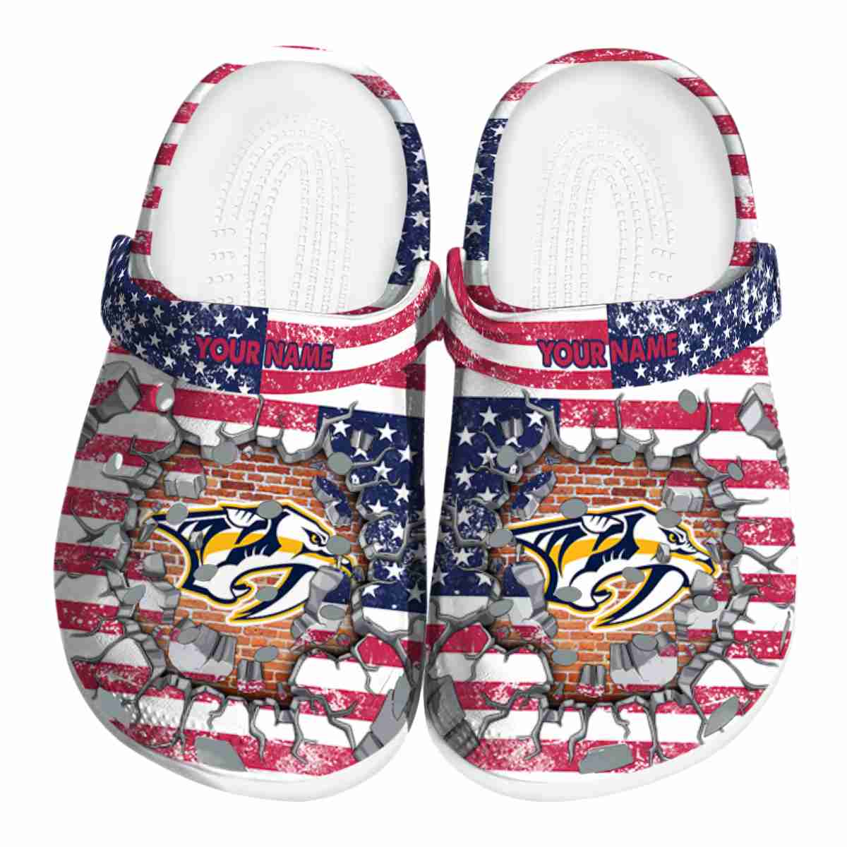 Nashville Predators NHL Sport Crocs Crocband Clogs Shoes Comfortable For Men Women and Kids
