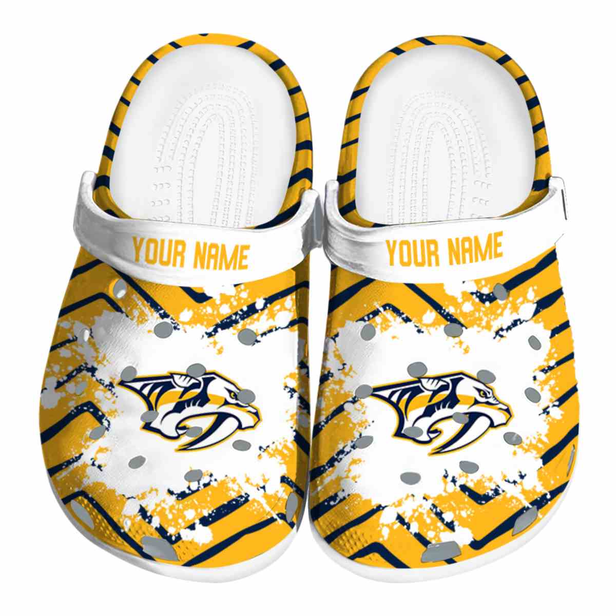 Nashville Predators NHL Sport Crocs Crocband Clogs Shoes Comfortable For Men Women and Kids