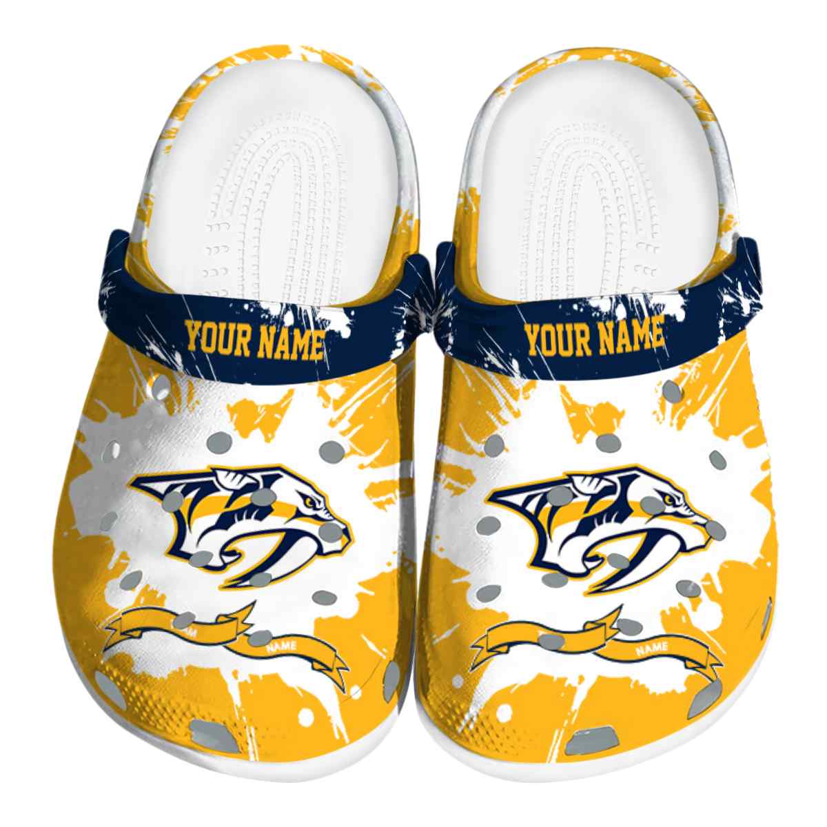 Nashville Predators NHL Sport Crocs Crocband Clogs Shoes Comfortable For Men Women and Kids