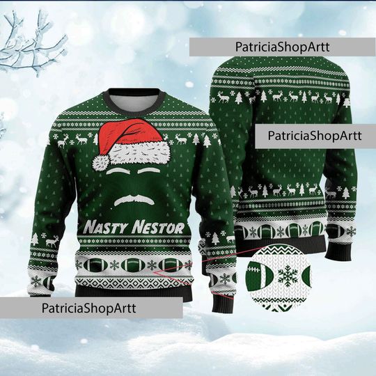Nasty Nestor Ugly Christmas Sweater, Christmas Sweater - Image 9
