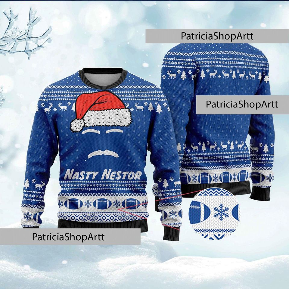 Nasty Nestor Ugly Christmas Sweater, Christmas Sweater - Image 2