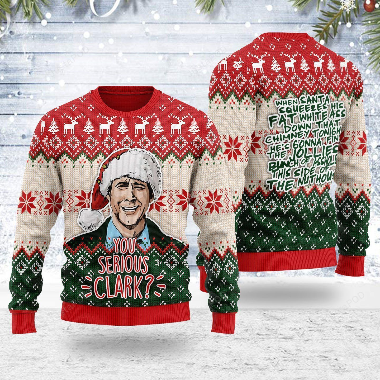 National Lampoon Ugly Christmas Sweater Adult 3D Funny Matching for family