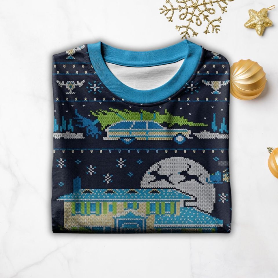 National Lampoon Ugly Sweater, Griswold Christmas Sweater, You Serious Clark Sweater - Image 6