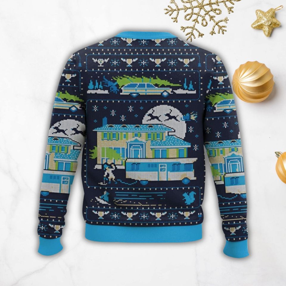 National Lampoon Ugly Sweater, Griswold Christmas Sweater, You Serious Clark Sweater - Image 4