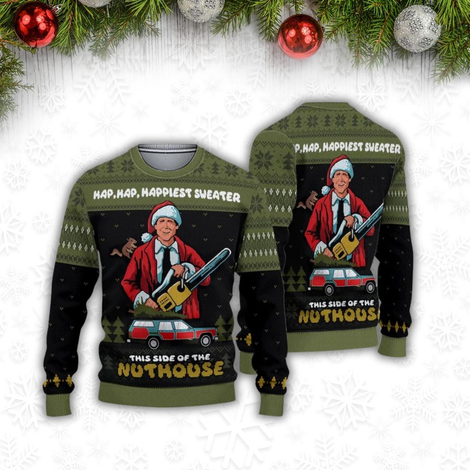 National Lampoon Vacation Ugly Sweater, Clark Griswold Xmas Sweater