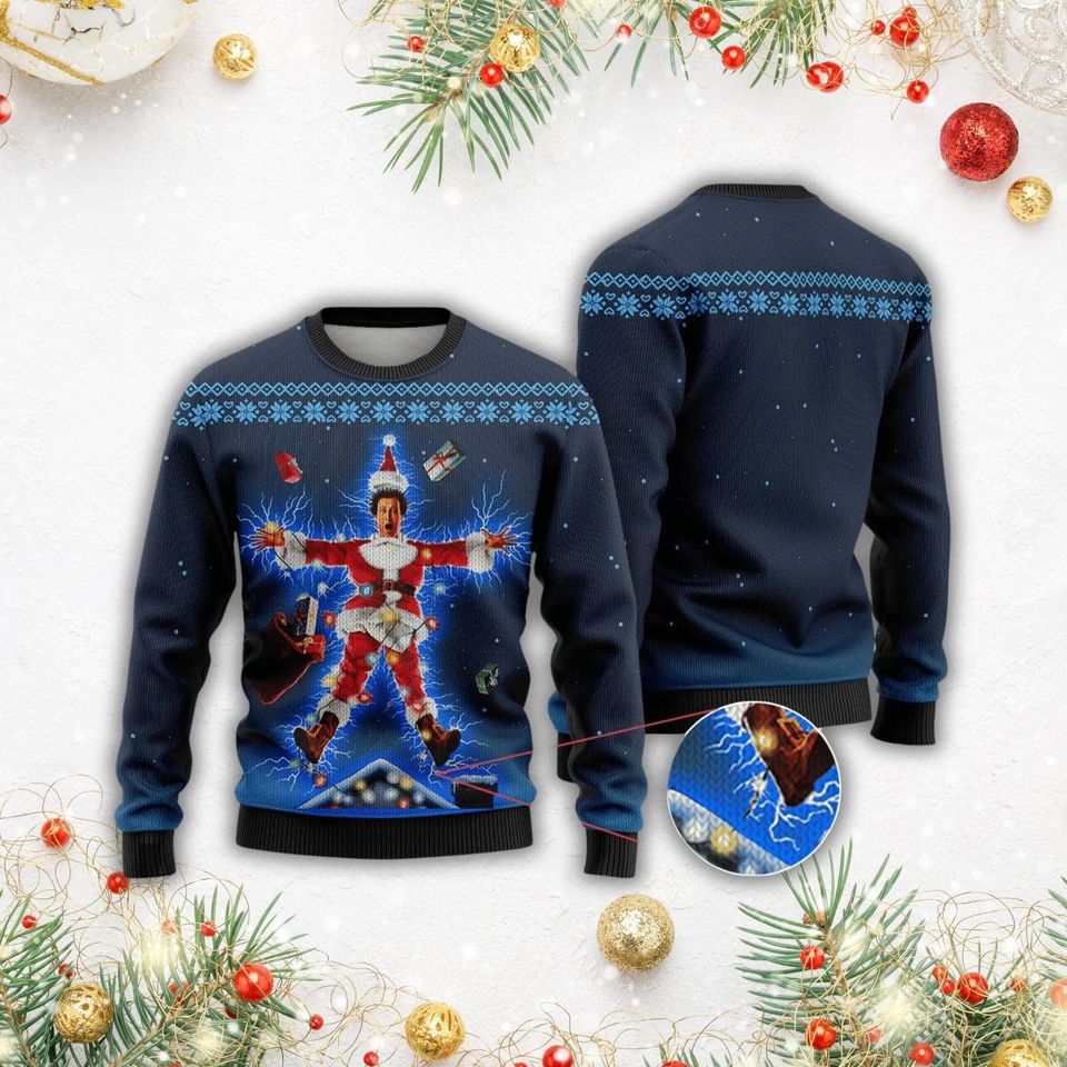 National Lampoon Vacation Ugly Sweater, Griswold Santa Christmas Sweater