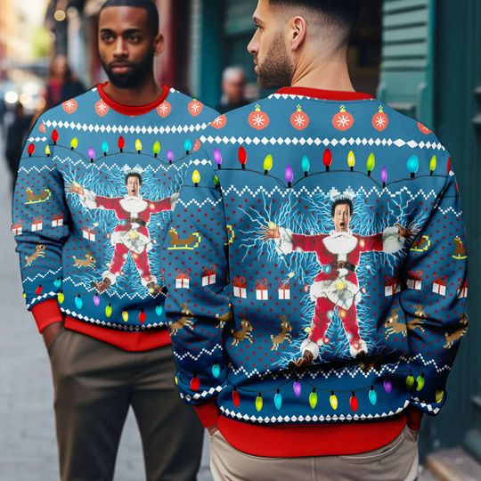 National Lampoon's Christmas Vacation Christmas Sweater, Clark Griswold Cousin Eddie Ugly Sweater - Image 10