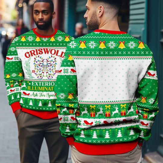 National Lampoon's Christmas Vacation Exterior Illumination Ugly Sweater, Christmas Griswold Ugly Sweater - Image 3