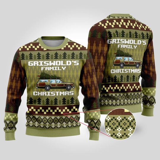 National Lampoon's Christmas Vacation Griswold Family Ugly Sweater, Christmas Griswold Ugly Sweater - Image 3