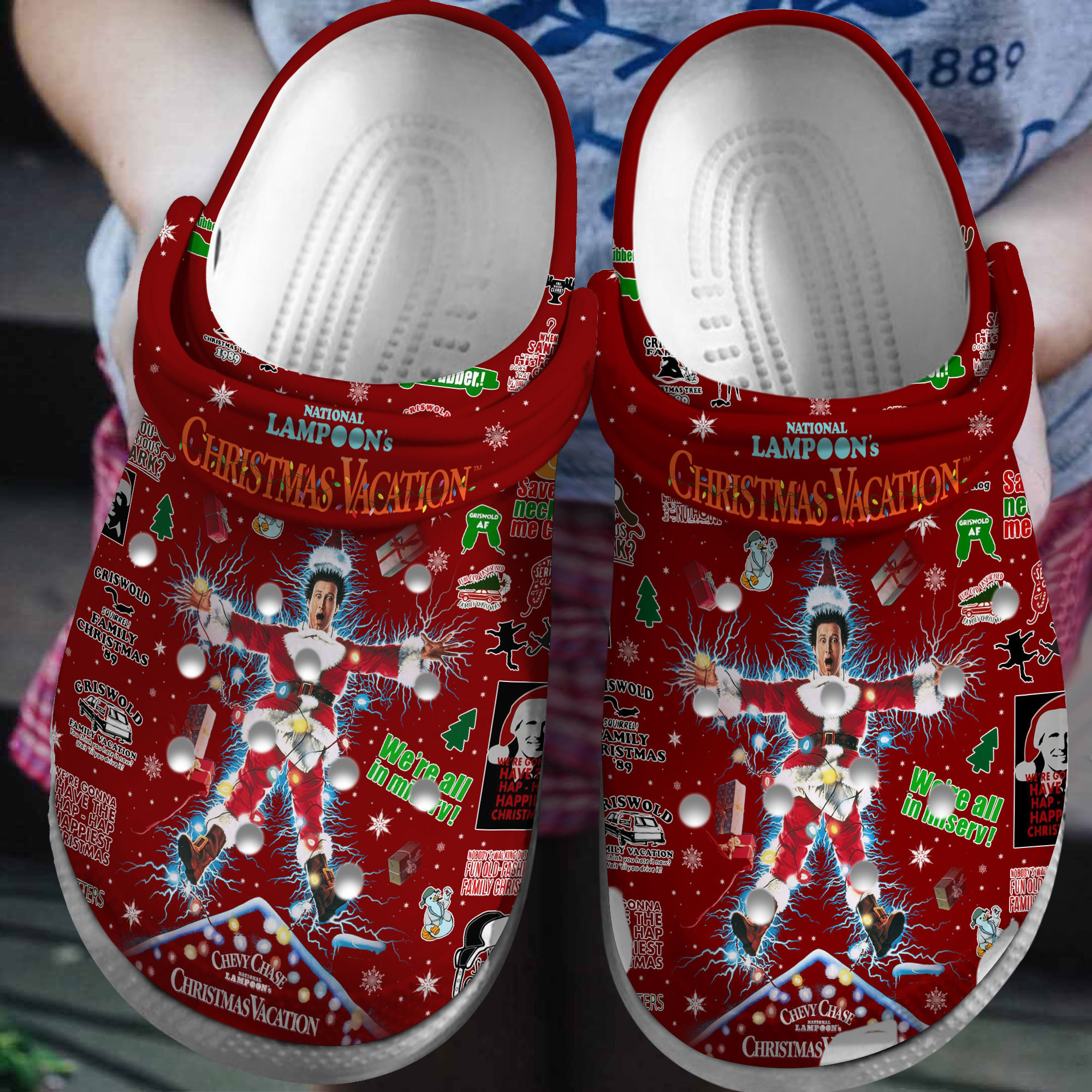 National Lampoon's Christmas Vacation Movie Crocs Crocband Clogs Shoes Comfortable For Men Women and Kids