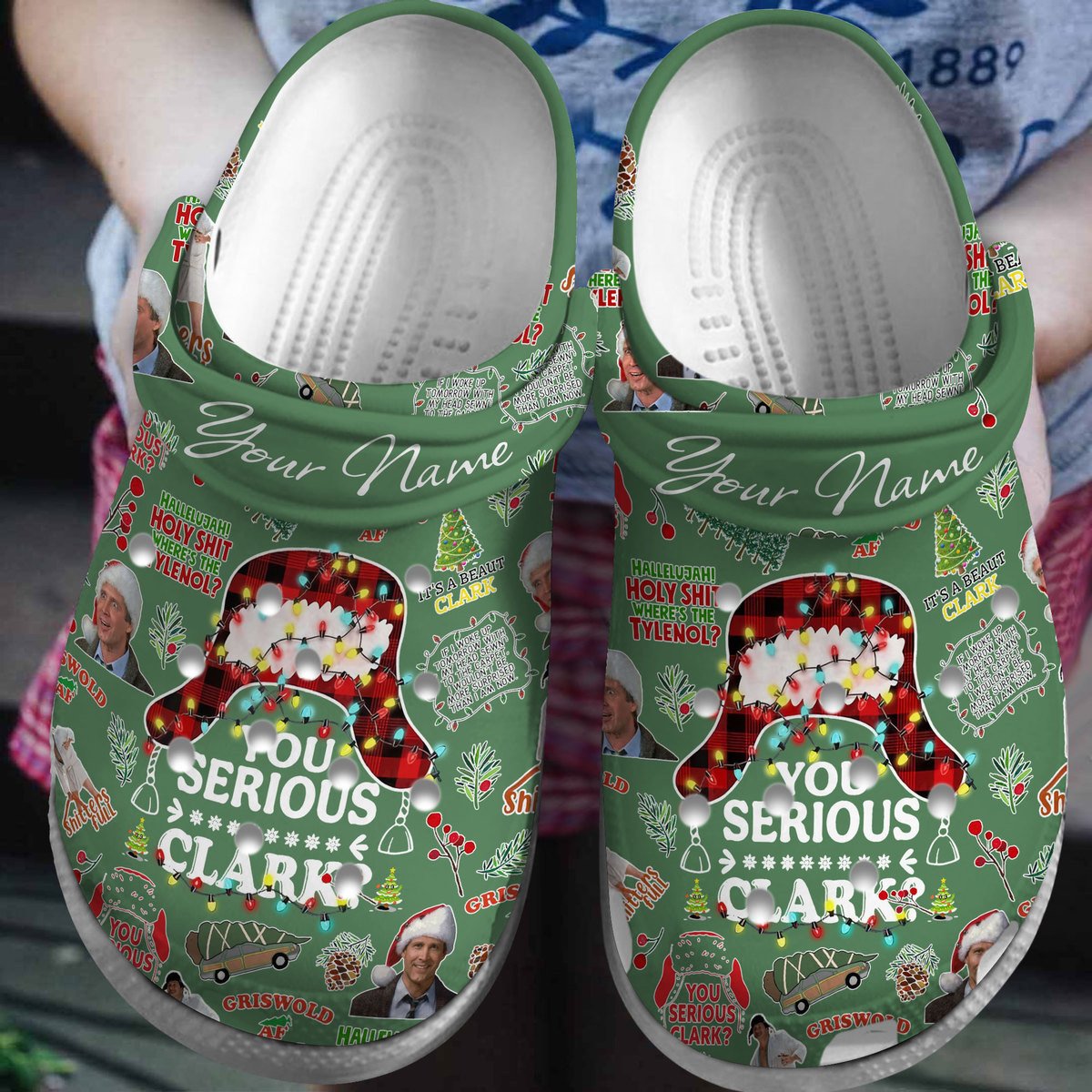 National Lampoon's Christmas Vacation Movie Crocs Crocband Clogs Shoes Comfortable For Men Women and Kids