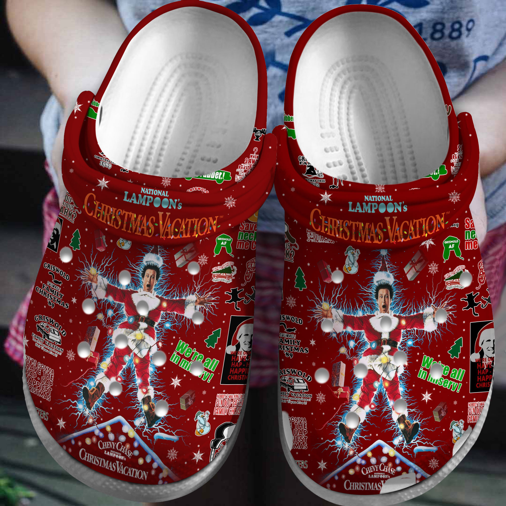 National Lampoon's Christmas Vacation Movie Crocs Crocband Clogs Shoes Comfortable For Men Women and Kids