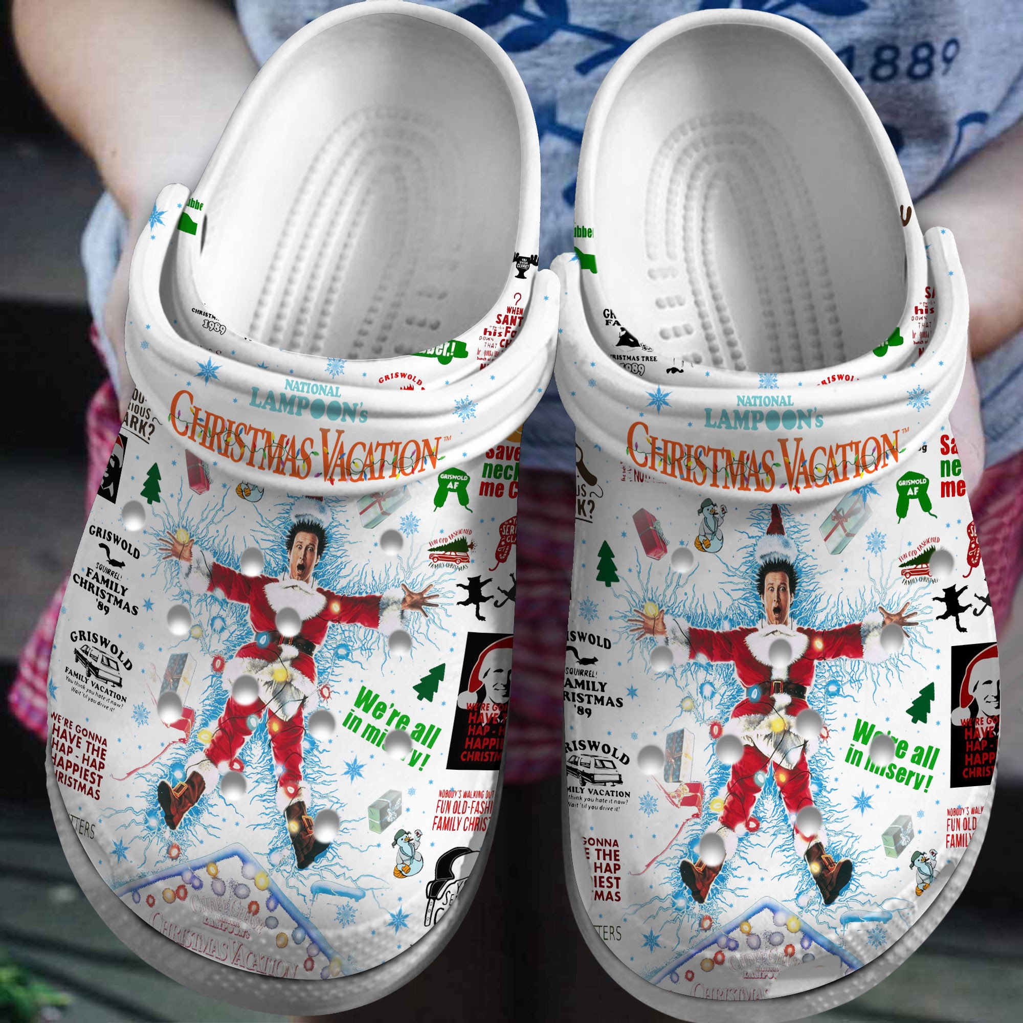 National Lampoon's Christmas Vacation Movie Crocs Crocband Clogs Shoes Comfortable For Men Women and Kids