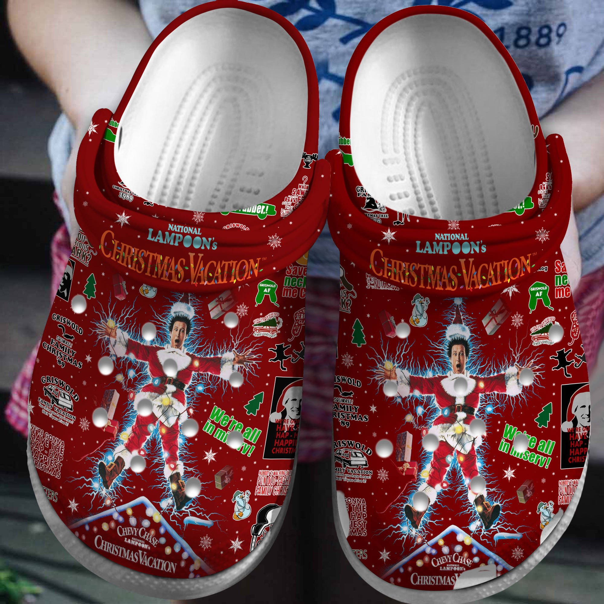 National Lampoon's Christmas Vacation Movie Crocs Crocband Clogs Shoes Comfortable For Men Women and Kids