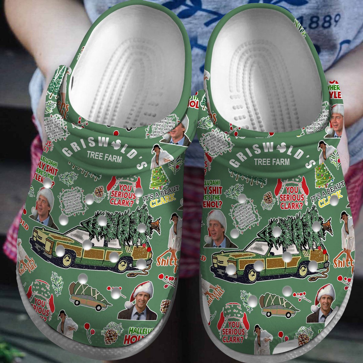 National Lampoon's Christmas Vacation Movie Crocs Crocband Clogs Shoes Comfortable For Men Women and Kids