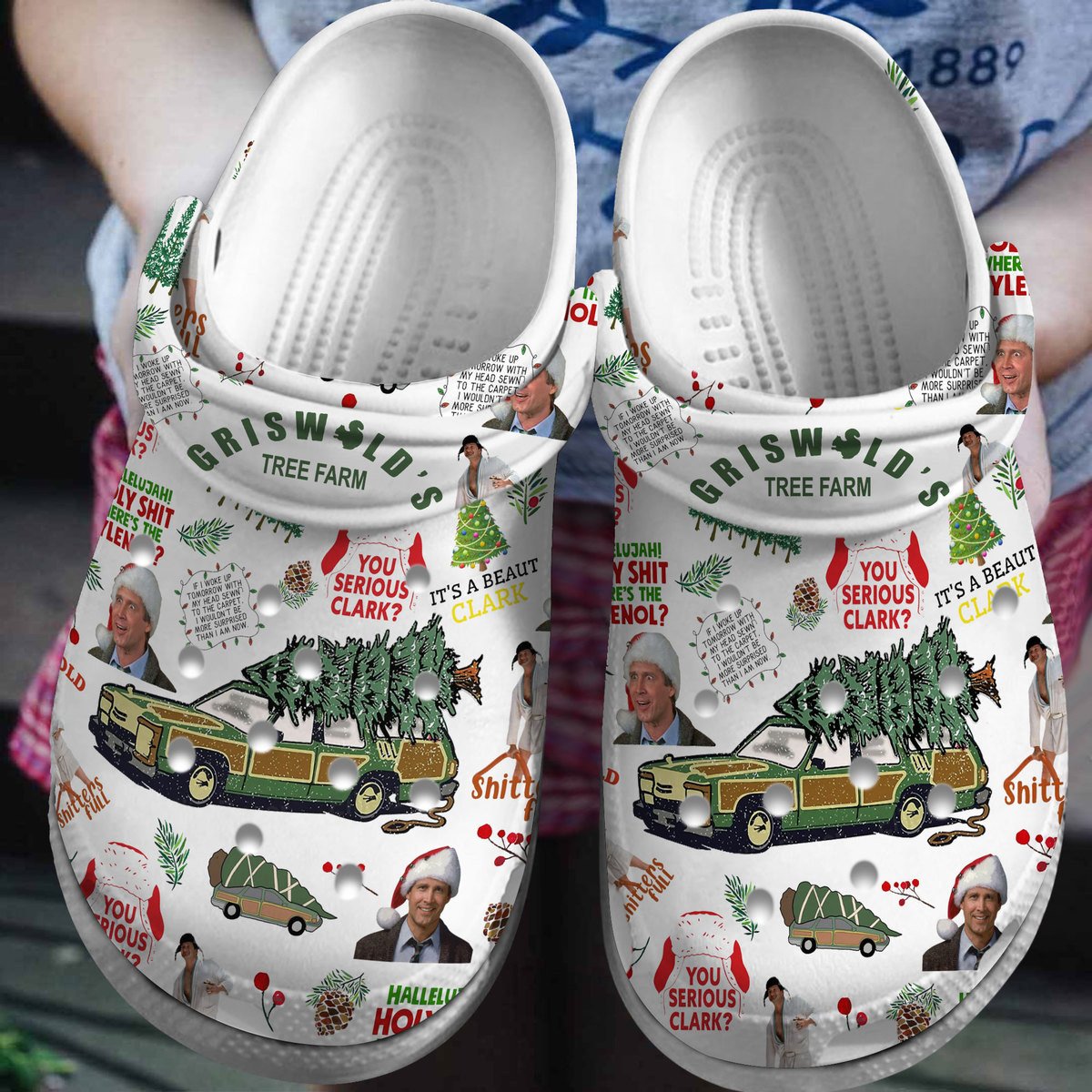 National Lampoon's Christmas Vacation Movie Crocs Crocband Clogs Shoes Comfortable For Men Women and Kids