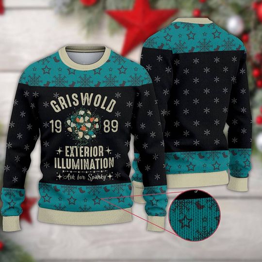 National Lampoons Christmas Vacation Ugly Christmas Sweater, Clark Griswold Ugly Xmas 3D Sweater - Image 2