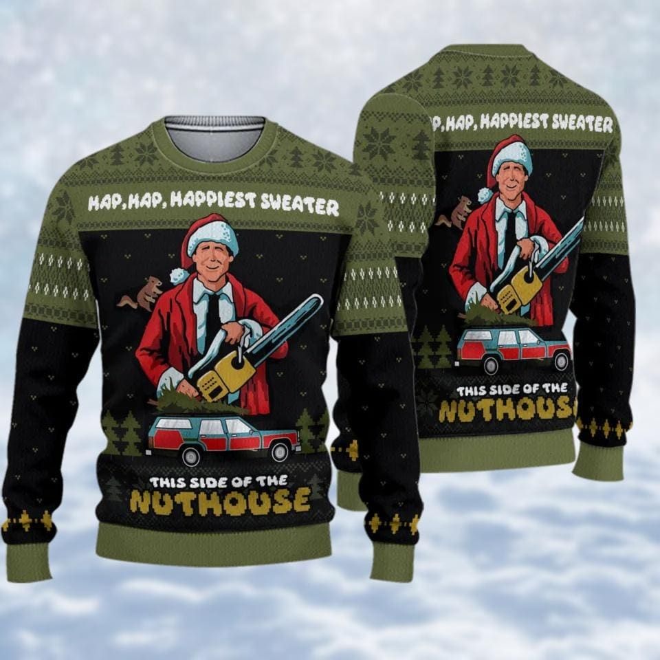National Lampoons Christmas Vacation Ugly Sweater, Clark Griswold Xmas Sweater